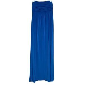 Jessica McClintock bridal dress long prom blue strapless party lined size 6